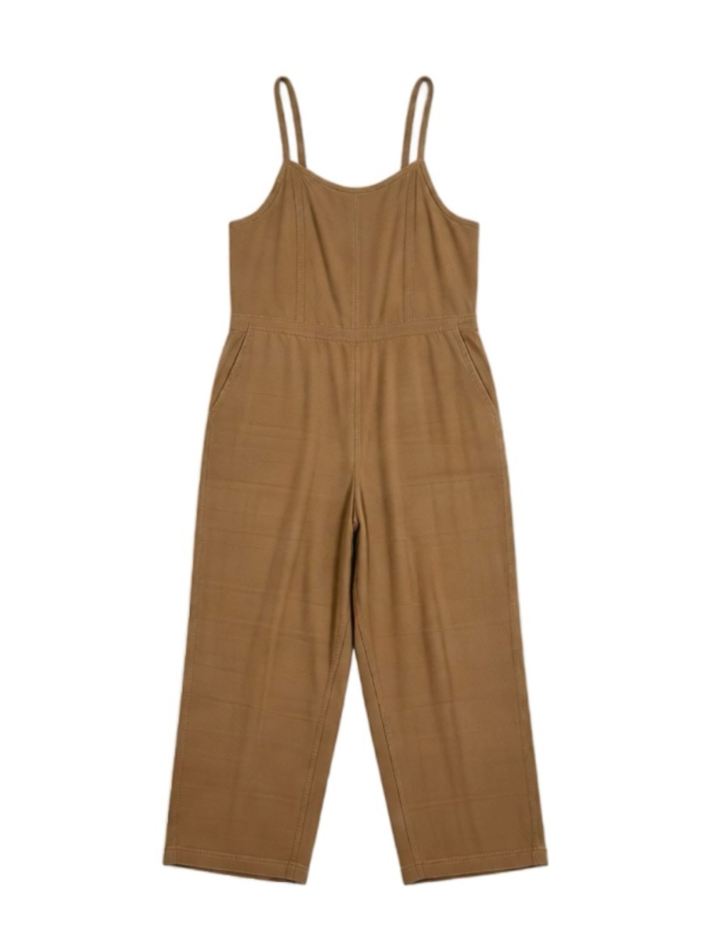 Old Navy Tan Wide-Leg Spaghetti-Strap Jumpsuit